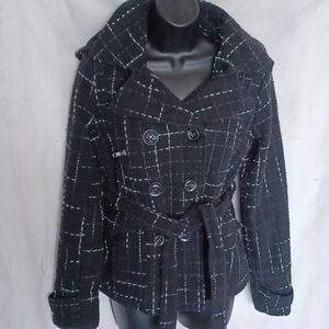 Maralyn & Me B/W coat, M, GUC